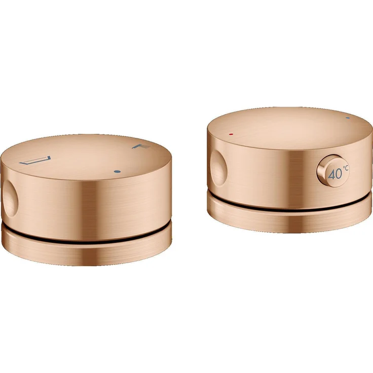 Axor One Badewannenarmatur, 2 Löcher mit integriertem Thermostat, Sicherheitsblock 40 °C, DN15 Anschluss