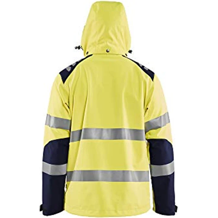 BLÅKLÄDER Warnschutz-Softshelljacke für Herren, Größe 3XL, Gelb/Marineblau, wasserdicht, winddicht, atmungsaktiv – Bild 5