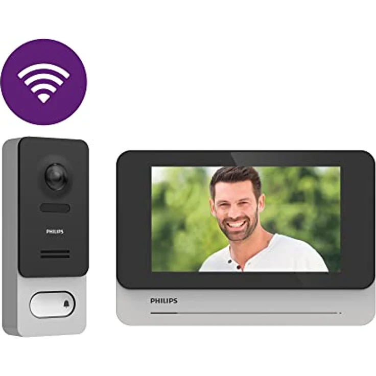 Philips - WelcomeEye Wireless 7 Zoll (17,8 cm) Touchscreen-Video-Türsprechanlage – Philips – Entfernung 350 m – 531039 – Bild 2