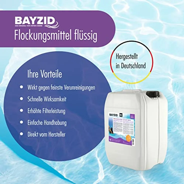 4 x 10 Liter BAYZID Flockungsmittel flüssig für Pools – Bild 5