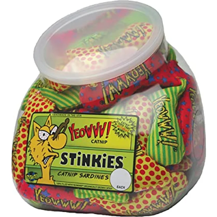 YEOWWW Fishbowl of Stinkies Katzenspielzeug mit Katzenminze