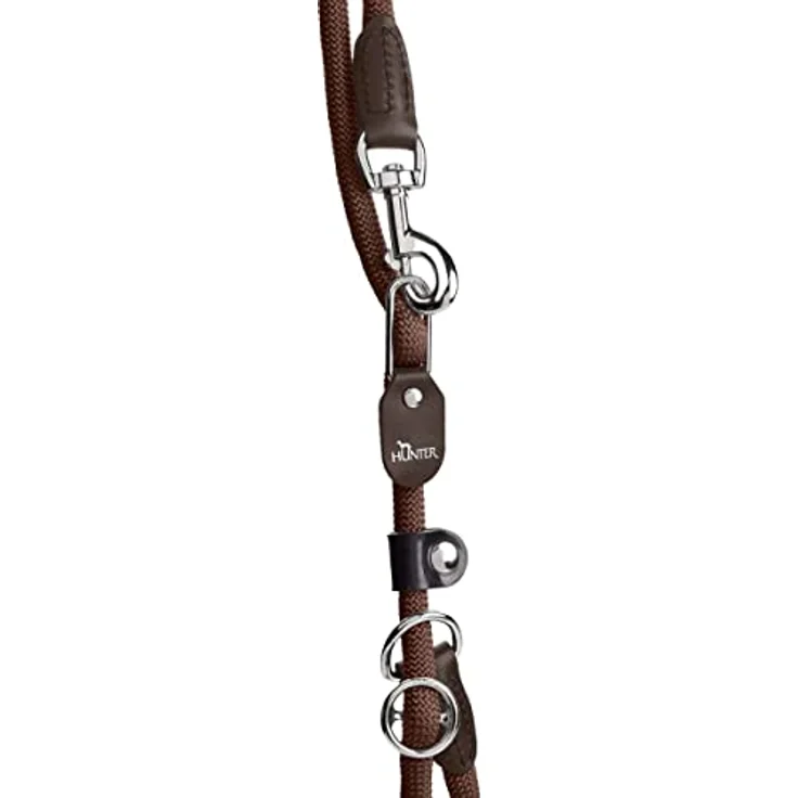 HUNTER Freestyle Retrieverleine, Tau, mit integrierter Halsung, robust, wetterfest, 1,0/260 cm, braun – Bild 2