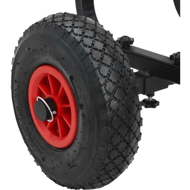 vidaXL SUP-Transportwagen Kajak-Trolley, Aluminium, 90 kg Tragfähigkeit, schwarz/silbern, mit Schaumstoffpolsterung und verstellbarer Breite – Bild 5