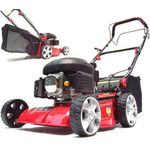 Apex Benzinrasenmäher 410mm Radantrieb 55793 1.8PS Mäher, 41 cm Schnittbreite, Stahlgehäuse, Schwarz