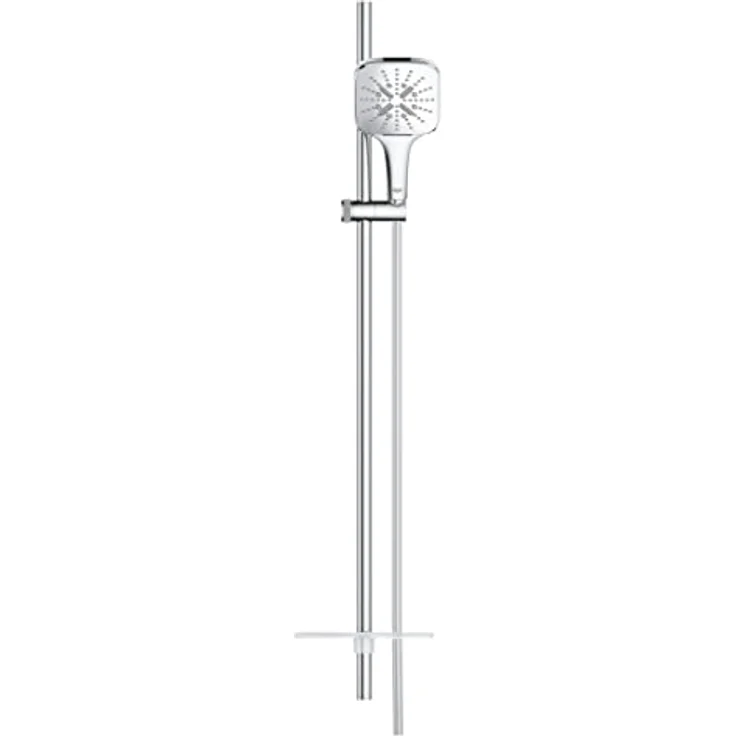 Grohe Rainshower SmartActive 130 Cube, Duschbrause mit 3 Strahlarten, inklusive TwistFree Schlauch und EasyReach Ablagefach, chrom – Bild 2