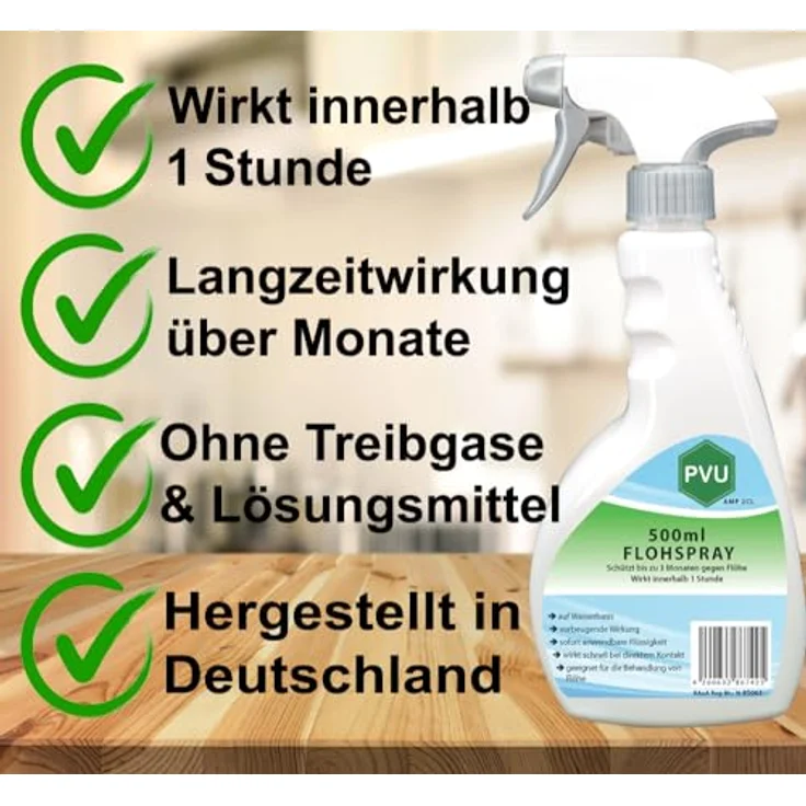 Pvu Floh Spray 2L + 500ml - Langzeitwirkung gegen Flöhe & Tierflöhe Innen und Außen auf Wasserbasis – Bild 3