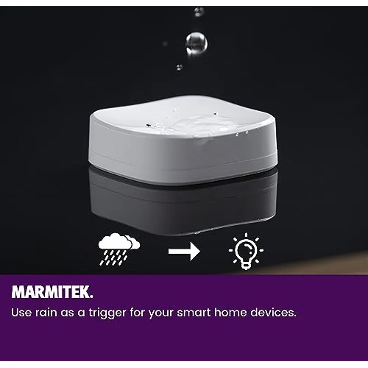 Marmitek Funk-Wassermelder Sense MA Zigbee 3.0, Thermometer + Hygrometer, IP66 wasserbeständig, Weiss – Bild 2