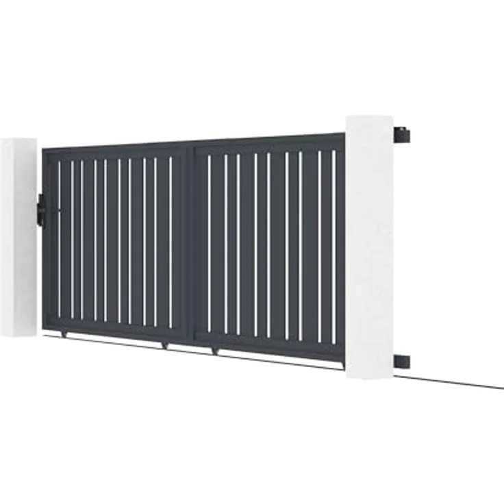 Casanoov Schiebetor VEYMONT, Aluminium 4m, H. 140cm, korrosionsbeständig, grau – Bild 5