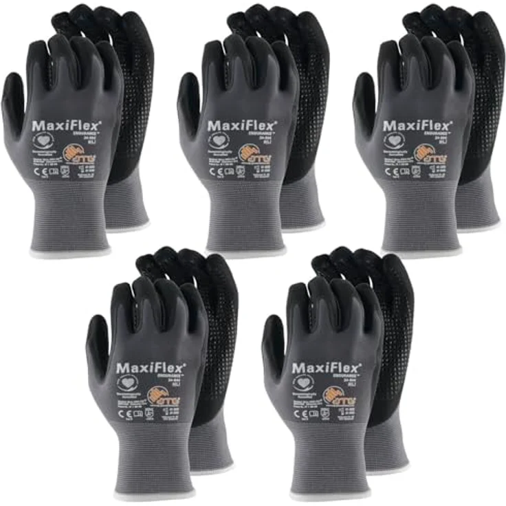 Handschuhe ATG Maxiflex Endurance 844 Arbeitshandschuh Größe 9 (L) | 5 Paar – Bild 2