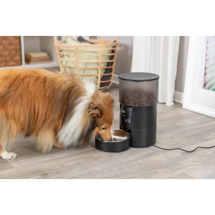 Trixie Automatic Food Dispenser TX-C Smart, 3L Futternapf in Schwarz, automatisierte Fütterung, robustes ABS-Material, platzsparendes Design – Bild 5