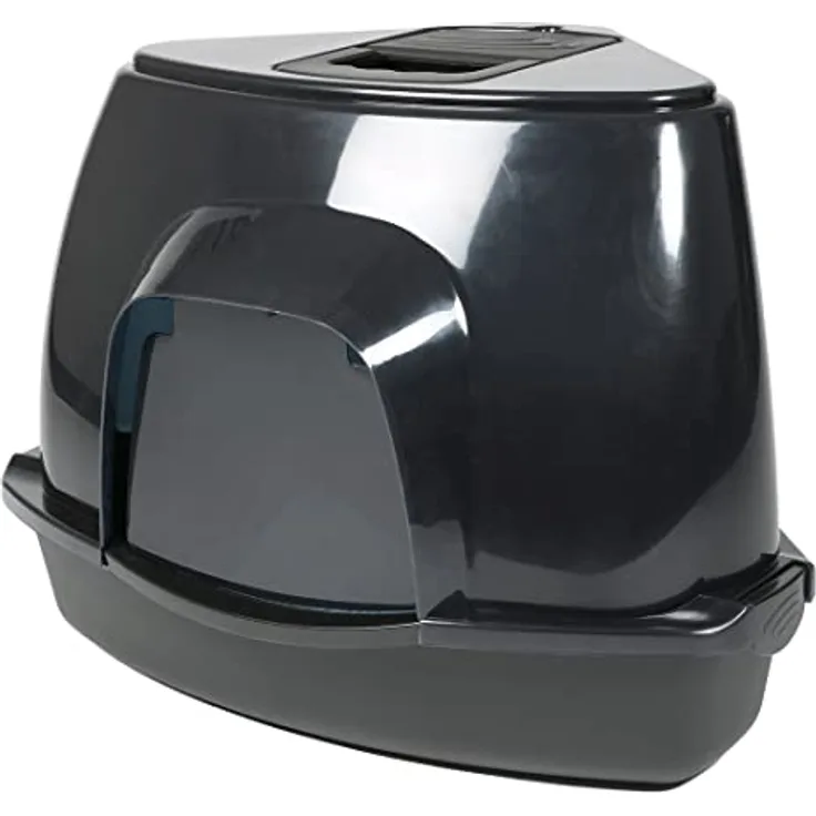 EBI, Cat House Prism 60 M – 38 x 56 x 40 cm, schwarz, für Hygiene, Schwarz, Katze
