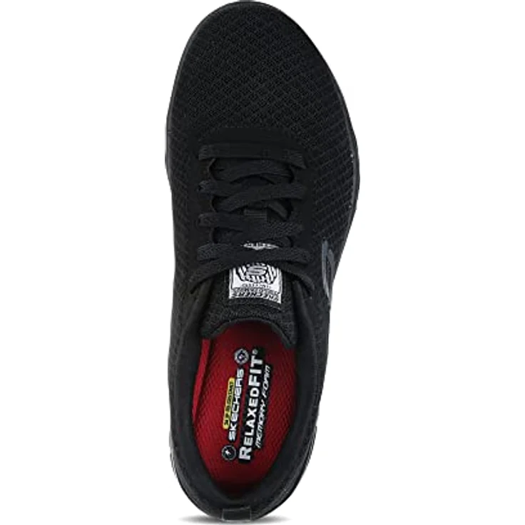 Skechers Ghenter-Bronaugh Schnürschuh Berufsschuh für Gastronomie mit Memory Foam Innensohle, Schwarz – Bild 2