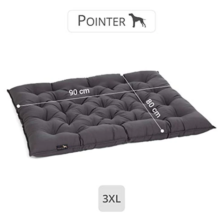 Pointer | Hundekissen Urban - orthopädisch, waschbar, robust, bequem (XXXL - 90x80 cm, Grau) – Bild 5