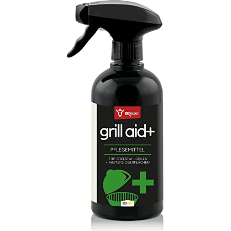 BBQ-Toro Grill Pflegespray Grill aid+, 500ml, für Gusseisen und Edelstahl, Rostschutz und Pflege für Grill und Küchenoberflächen