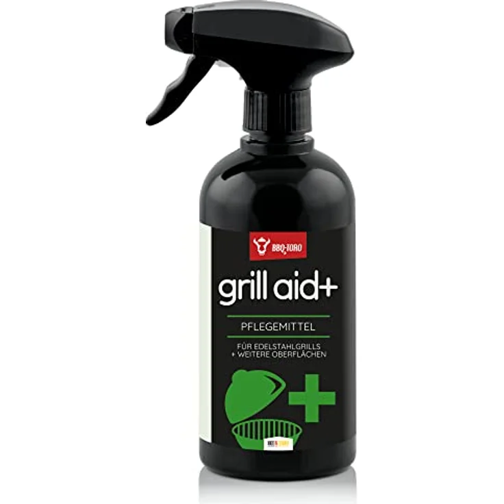 BBQ-Toro Grill Pflegespray Grill aid+, 500ml, für Gusseisen und Edelstahl, Rostschutz und Pflege für Grill und Küchenoberflächen – Bild 1