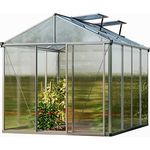 GFP Gewächshaus Premium 22 aus Alu - 222x294 cm - 10 mm Doppelstegplatten inkl. 2 automatische Fensteröffner - Made in Austria