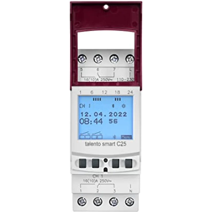Grässlin talento smart C25, digitale Zeitschaltuhr mit Bluetooth, programmierbar über Smartphone, bis zu 50 Programme, PIN-Code-Sicherheit – Bild 2