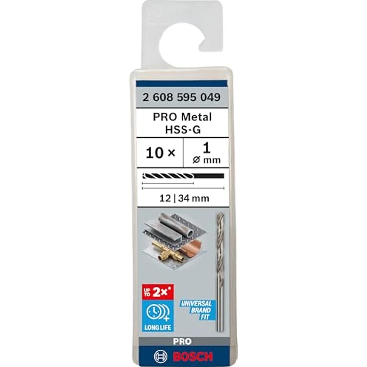 Bosch Professional Metallbohrer HSS-G geschliffen (10 Stück, Ø 1 mm) - Preisvergleich – Bild 2