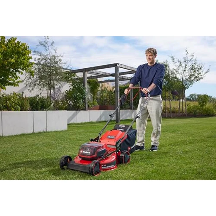 Einhell Akku-Rasenmäher 'GC-CM 36/51 S Li BL', geeignet für Flächen bis 750 m², bürstenloser Motor, stufenlose Geschwindigkeitsanpassung, 9-stufige Schnitthöhenverstellung, inkl. Akku und Ladegerät – Bild 5