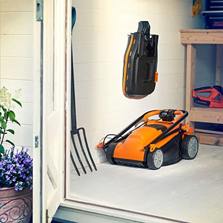 Lawnmaster MEB1434M, Elektrischer Rasenmäher mit 1400 W, 34 cm Schnittbreite, 6 Schnitthöhen, Mulchfunktion und 32-Liter-Fangsack – Bild 2
