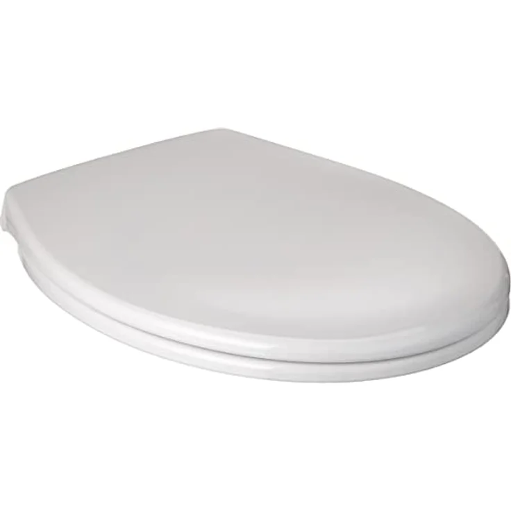Euroshowers WC Sitz mit integriertem Kindersitz, Soft Close abnehmbar, Weiß, Quick-Release-Funktion, verstellbare Metallscharniere – Bild 3