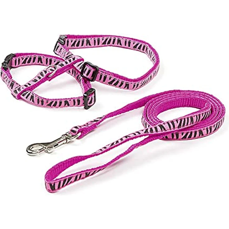 Kerbl 82668 Katzengeschirr mit Leine 120 cm x 10 mm, rosa – Bild 3