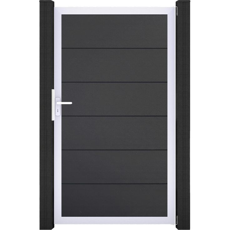 GroJa Einzeltor 'BasicLine' Universal DIN, anthrazitgrau/silber, 100 x 180 cm, einfache Montage, hochwertiger Kunststoff, made in Germany