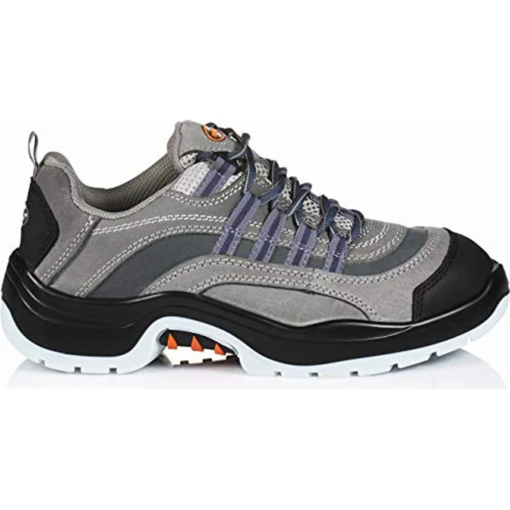 BIG Arbeitsschutz RUNNEX® S2-Sicherheitshalbschuhe TeamStar, hydrophobiertes Nubukleder, Stahlkappe, SRA, schwarz/grau/blau – Bild 2