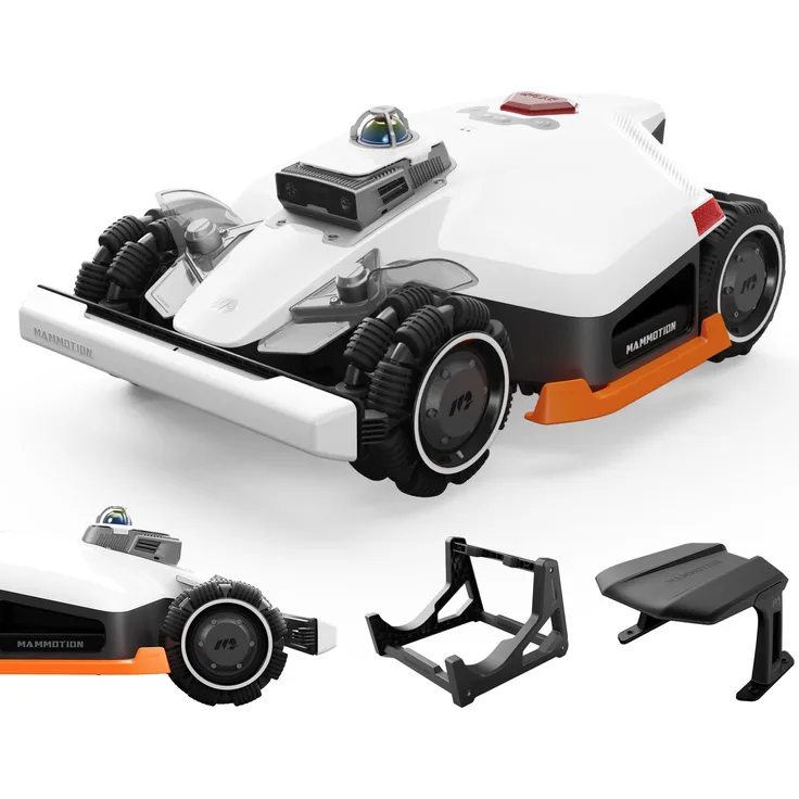 Mammotion LUBA 3 AWD 5000, Mähroboter mit Garage und Waschständer, für bis zu 5000 m², Allradantrieb, 80% Steigung, Auto-Kartierung, 4G-Modul, smarte App-Steuerung
