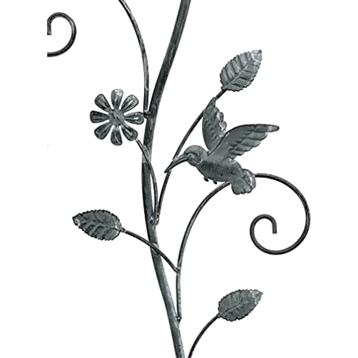 DanDiBo Rankhilfe mit Blumen Rankgitter aus Metall H-110 cm Kletterhilfe 96014 Ranke für Kletterpflanzen Vintage – Bild 3