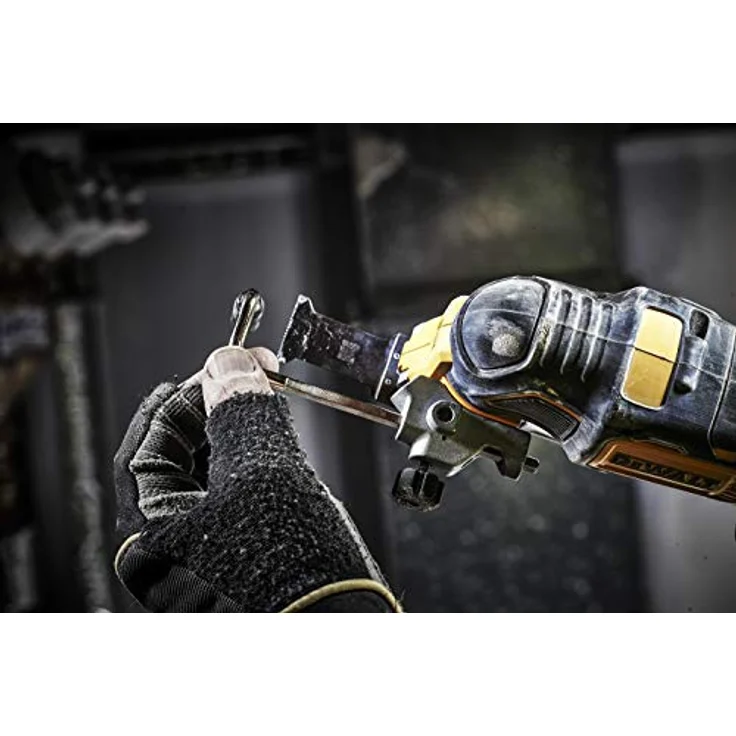 DeWalt Multi-Tool- Multifunktionswerkzeug 18 Volt, 2,0 Ah Akku, bürstenlos, LED-Arbeitslampe, Airlock-System, inkl. 35-teiliges Zubehör-Set, 2 Akkus, Schnell-Ladegerät und TSTAK Box II DCS355D2 – Bild 17