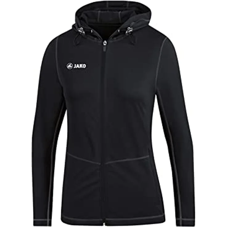 Jako Kapuzenjacke Run 2.0, Polyester - Stretch - Jersey, atmungsaktiv, Schwarz – Bild 2