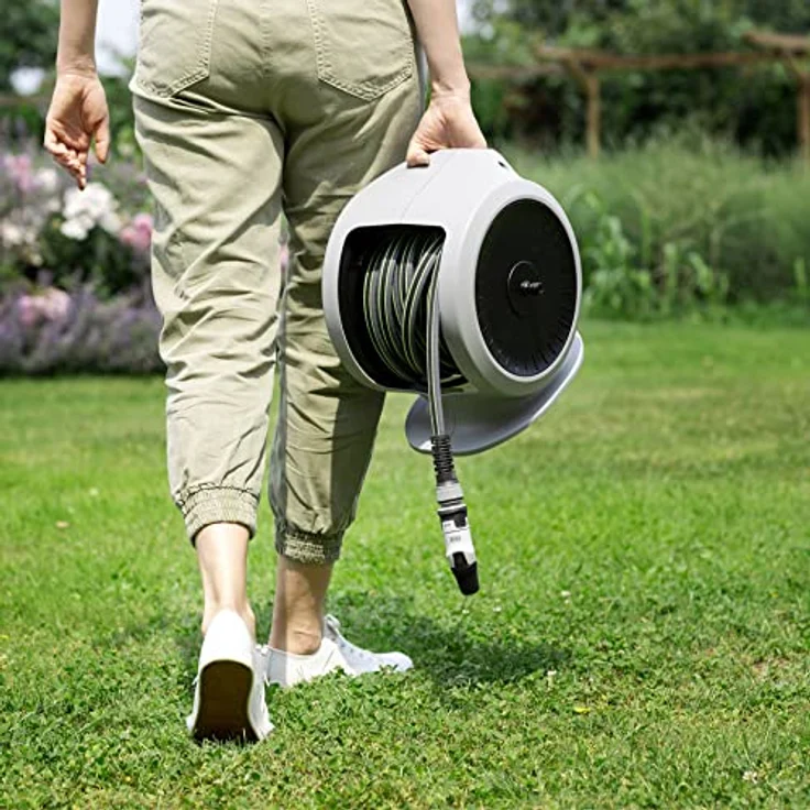 fitt Schlauchaufroller Fitt Freel Grau, 20 m Bewässerungsschlauch mit Düsenbox und 30% recyceltem Kunststoff, leicht und robust – Bild 6