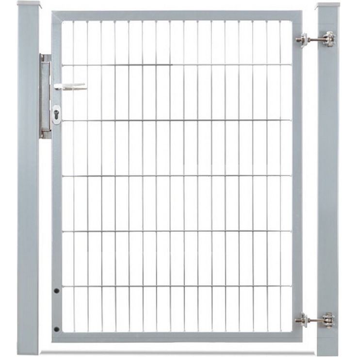 deutsche zauntechnik Flügeltor 'Vario Compact', feuerverzinktes Einzeltor, 100 x 120 cm, robuste Drehflügeltor-Öffnung 90° oder 180°
