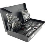 Parkside Gewindebohrer-/Schneideisen-Set, 28-teiliges Werkzeugset mit praktischer Aufbewahrungsbox für Innen- und Außengewinde