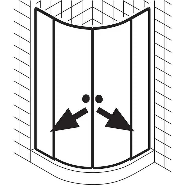 Kermi 4621 Dichtleiste Radius 550, für Badewannen und Duschen, 2534230