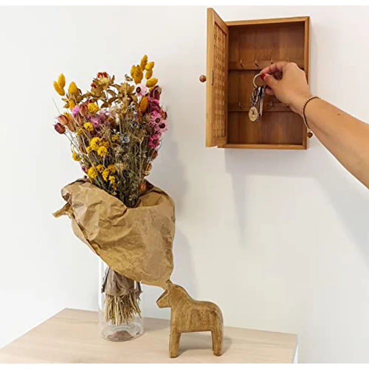zeller PRESENT SCHÖNER LEBEN. PRAKTISCH WOHNEN. SCHLÜSSELKASTEN Schlüsselkasten Bamboo 13876 Bamboo 19x6x27 – Bild 2