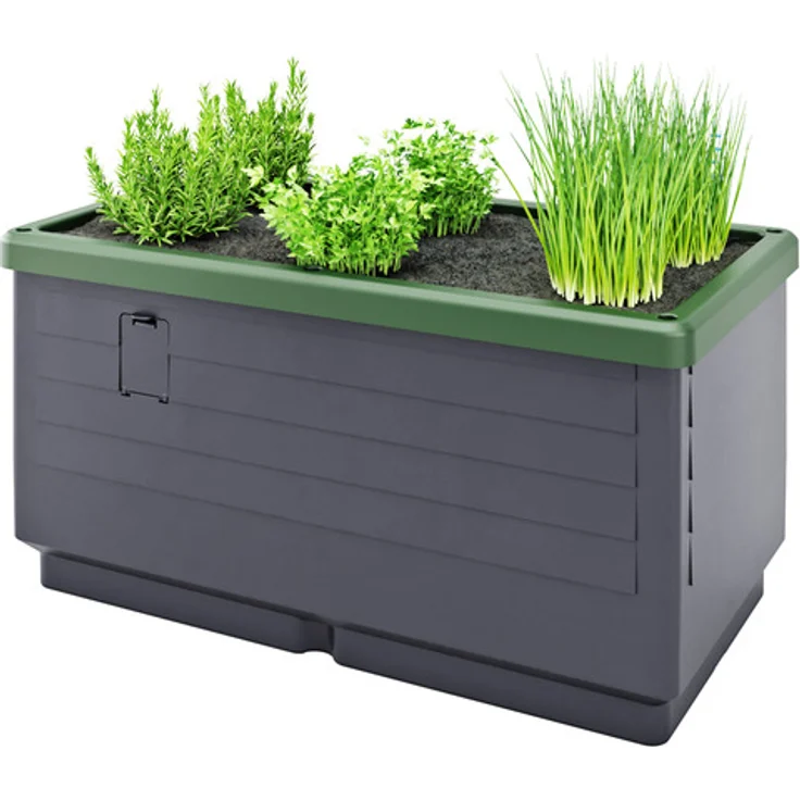 Bio Green Pflanzbox City Jungle mit Rankgitter Kunststoff 62 x 33 x 128 cm 34 l Kübelvolumen, 17 l Wasserspeicher – Bild 3