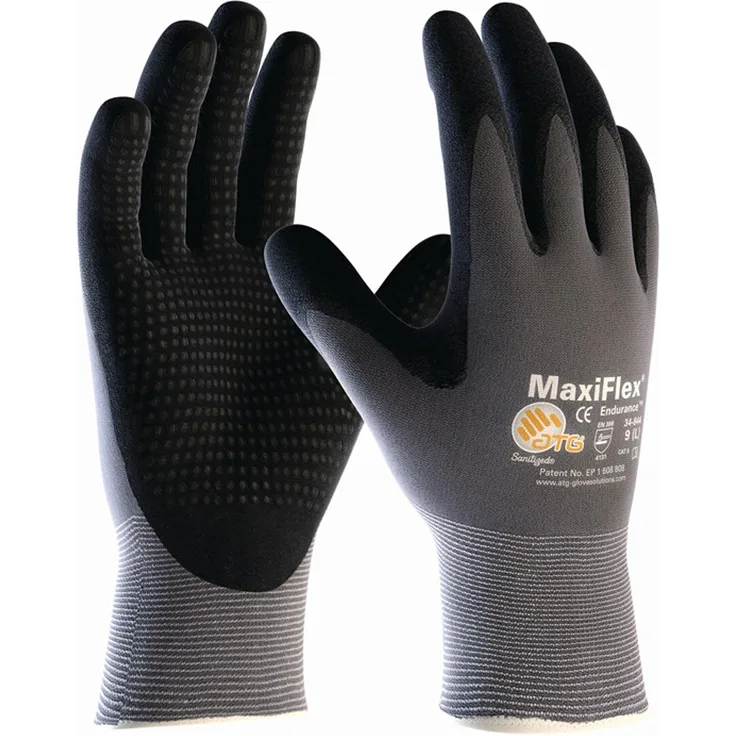 Handschuhe MaxiFlex Endurance 34-844 Gr.8 grau/schwarz Nyl.m.Nitril 12 Paar