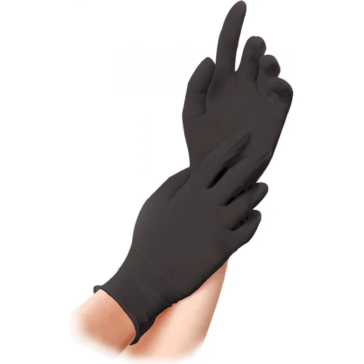 HygoStar Nitril-Handschuh Safe Light puderfrei L 24cm schwarz VE=100 S