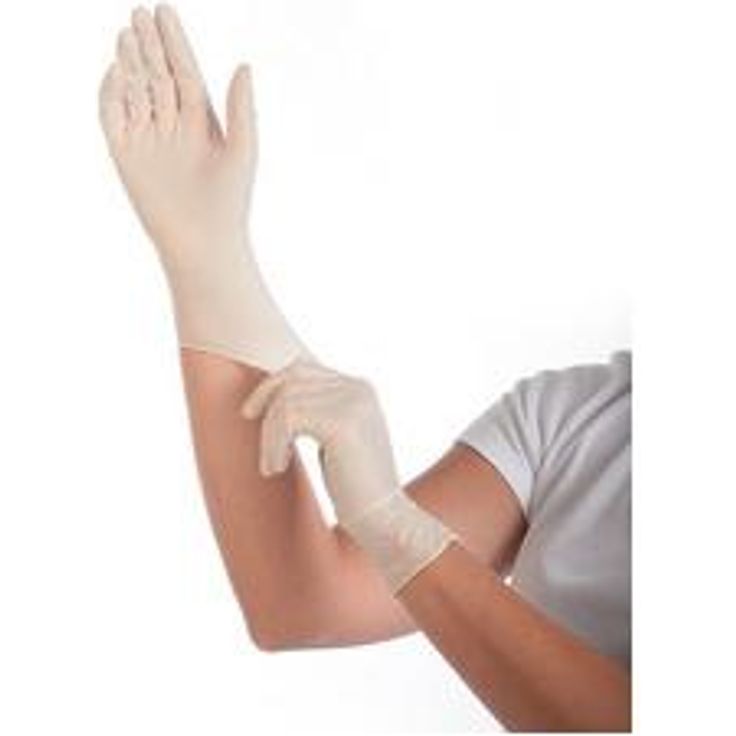 HygoStar Latex-Handschuh Grip puderfrei L 24cm weiß VE=100 Stück