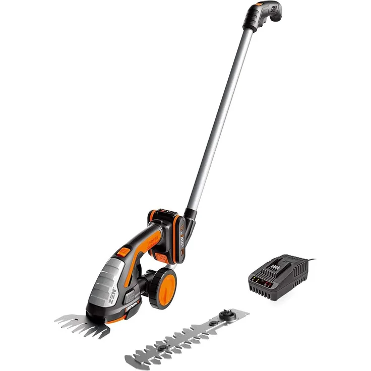 WORX 20V Akku Gras- und Strauchschere WG801E.3 Heckenschere Rasenschere 12 cm Strauchtrimmer 10 cm G – Bild 1