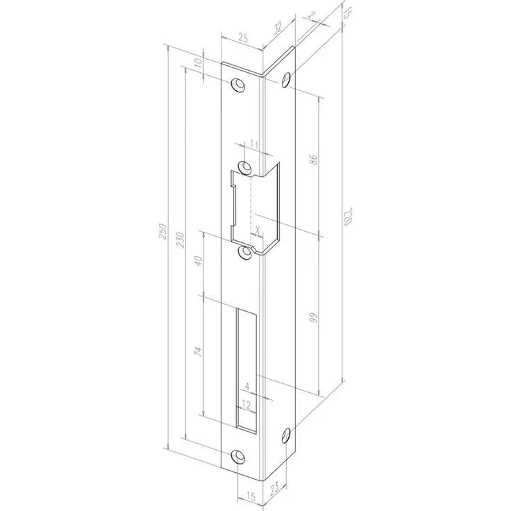 EFFEFF ASSA ABLOY Schliessblech IW 066 06640-05