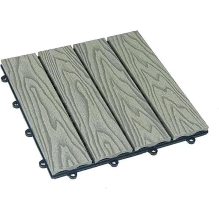 Home Deluxe WPC Klickfliesen BAVARO PREMIUM, Antik - 5 m² Holzoptik, pflegeleicht und wetterbeständig, Klicksystem zur einfachen Verlegung – Bild 1