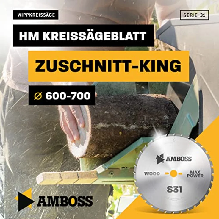 Amboss - HM Kreissägeblatt - NAGELFEST - Ø 700 mm x 4.0 mm x 30 mm | für extremen Einsatz auf Baustellen | Trapezzahn (46 Zähne) | Kombinebenlöcher – Bild 2