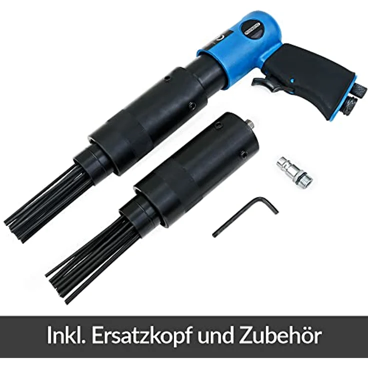 Deuba Druckluft Nadelentroster und Ersatzkopf 4000 U/min bis 260 l/min Nadelpistole Entroster Rost Entferner Lackentferner – Bild 6
