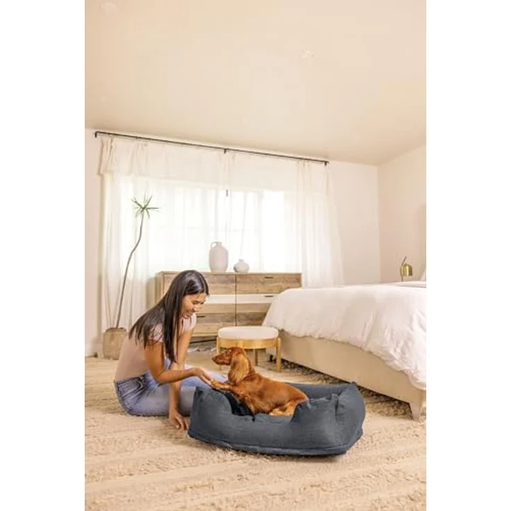 Intex Tierbett INTEX 48701NP, Hunde-Bett für kleine Hunde bis 9,1kg (78x58x22), waschbarer Bezug und Handpumpe – Bild 3