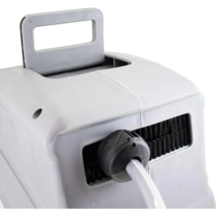 Bituxx Wand Wasser Schlauchtrommel, Automatik Schlauchaufroller mit 30 m Wasserschlauch, inklusive Spritzdüse und Montagematerial – Bild 3