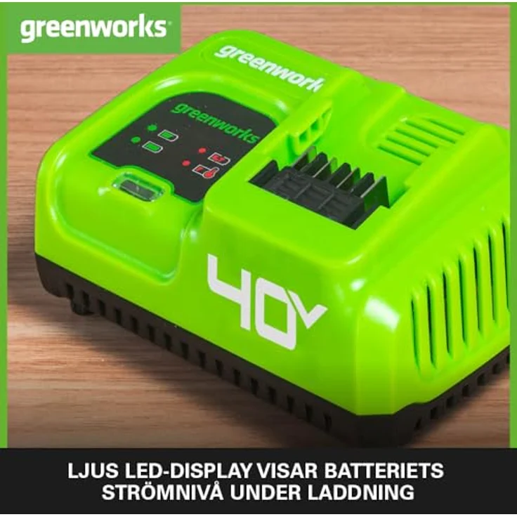 Greenworks Rapid Oplader 40V 5AH, Ladegerät für Greenworks 40V Batterien mit schnellem Ladevorgang und LED-Anzeige – Bild 6