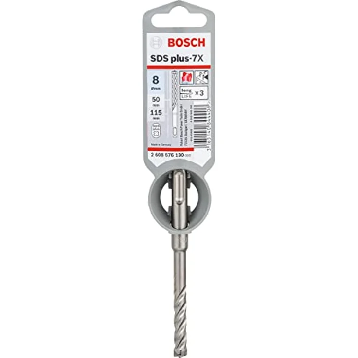 Bosch Professional Hammerbohrer SDS Plus-7X (für Beton und Mauerwerk, 8 x 50 x 115 mm, Zubehör Bohrhammer) – Bild 2
